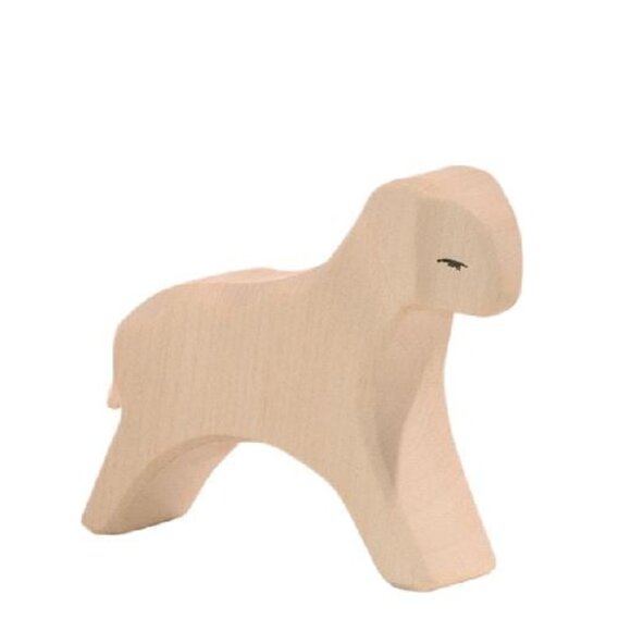 NWT Ostheimer Wooden Toys White Lamb Running - Picture 1 of 1